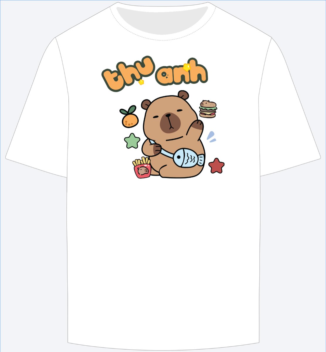 Mẫu Ao Thun Capybara, chuột lang nước, trending, hot, viral, xu hướng, thịnh hành — LayerPic