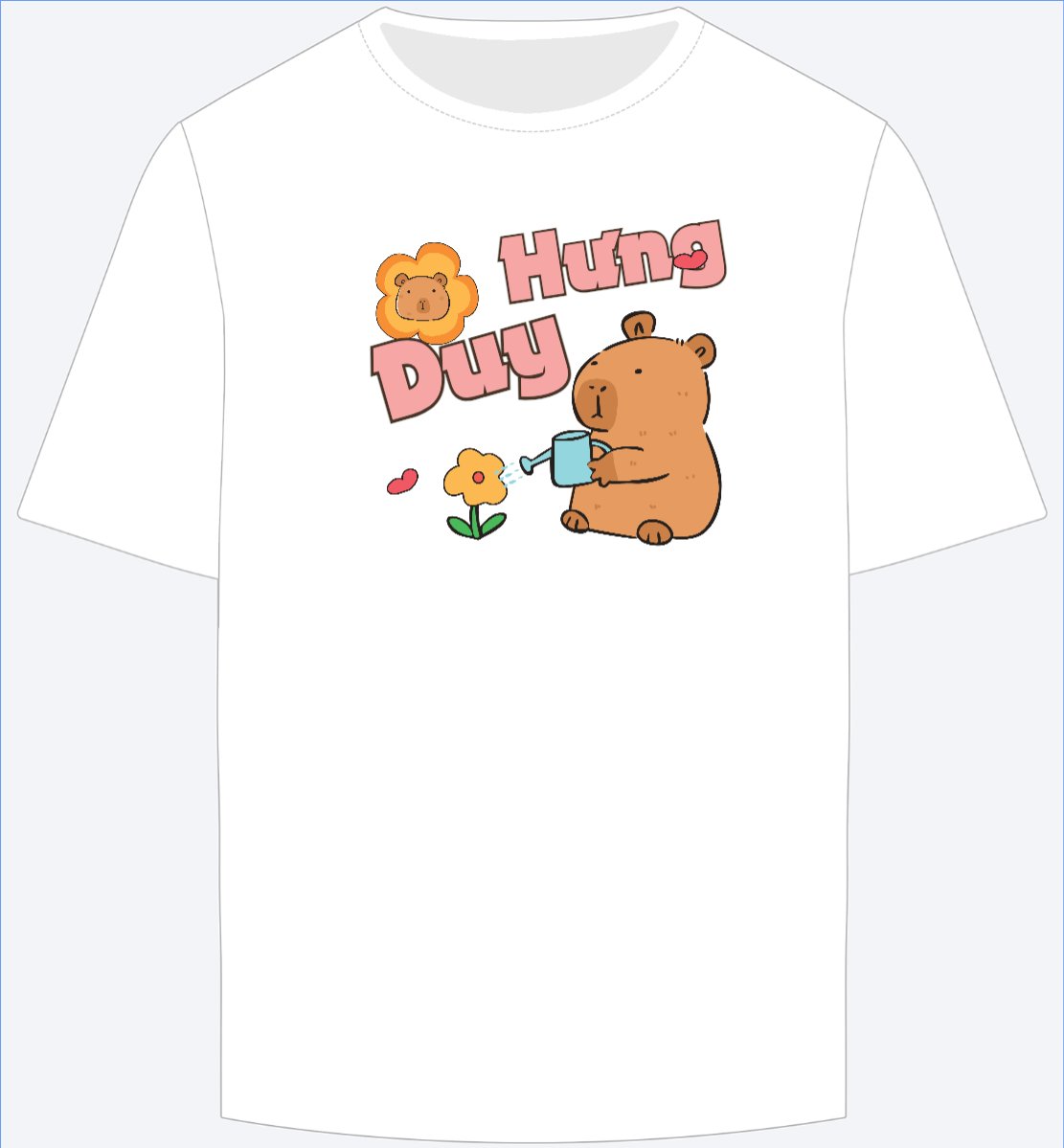 Mẫu Ao Thun Capybara, chuột lang nước, trending, hot, viral, xu hướng, thịnh hành — LayerPic