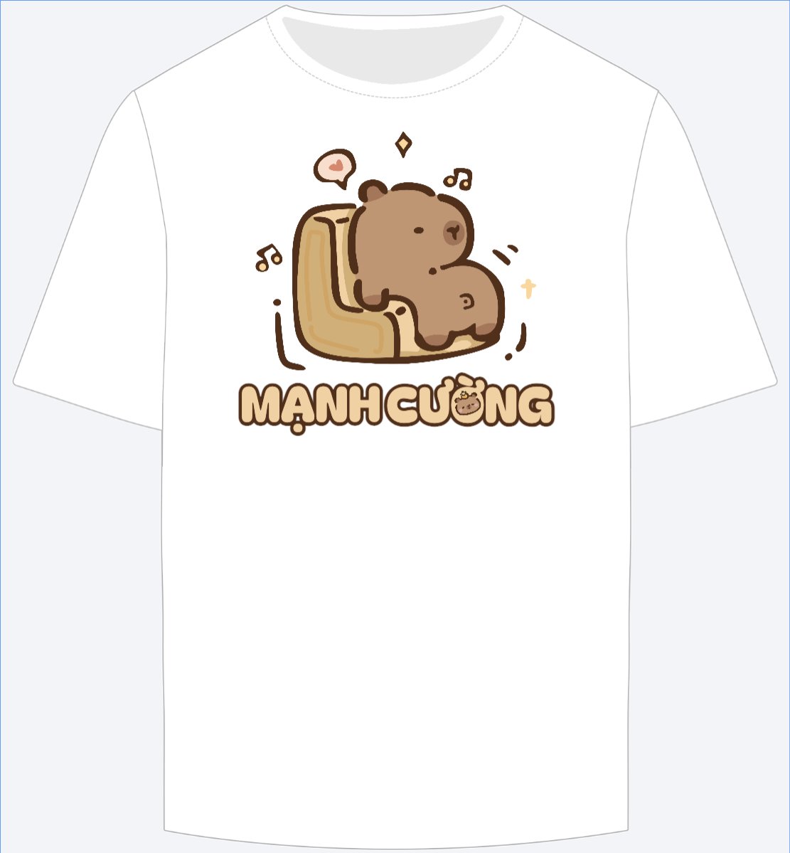 Mẫu Ao Thun Capybara, chuột lang nước, trending, hot, viral, xu hướng, thịnh hành — LayerPic