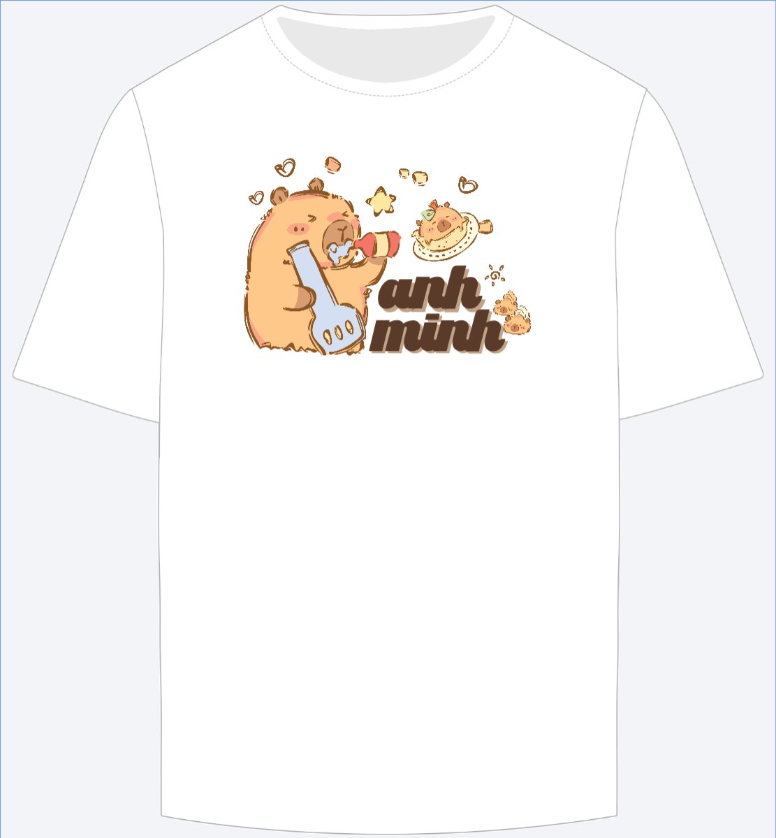 Mẫu Ao Thun Capybara, chuột lang nước, trending, hot, viral, xu hướng, thịnh hành — LayerPic