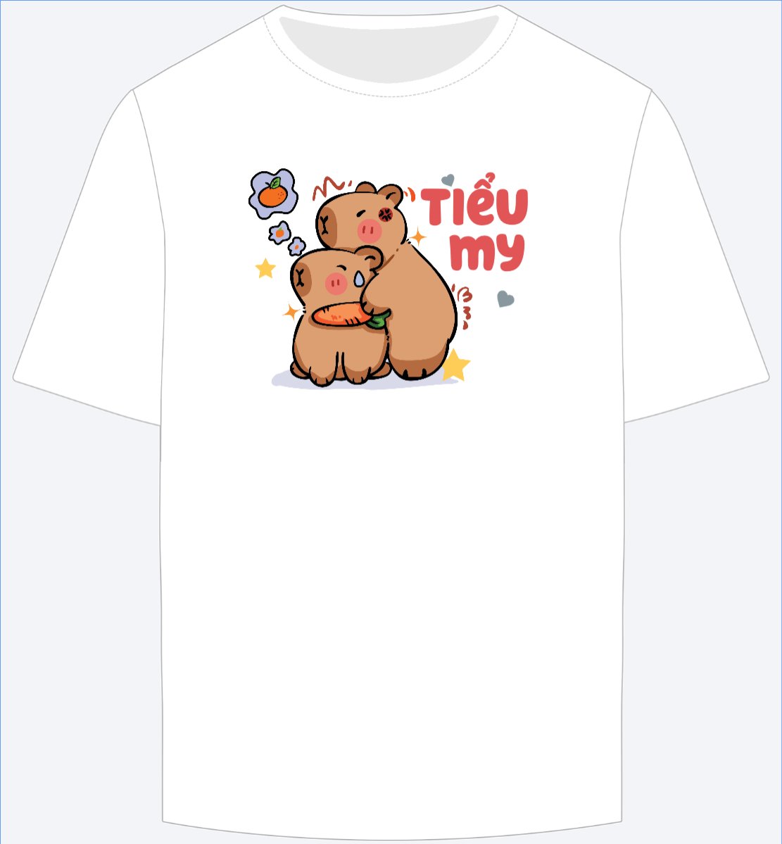 Mẫu Ao Thun Capybara, chuột lang nước, trending, hot, viral, xu hướng, thịnh hành — LayerPic