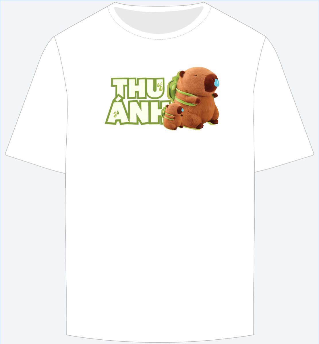 Mẫu Ao Thun Capybara, chuột lang nước, trending, hot, viral, xu hướng, thịnh hành — LayerPic