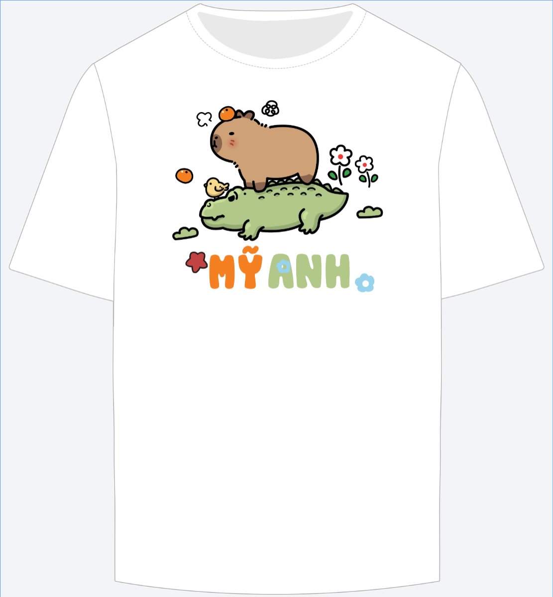 Mẫu Ao Thun Capybara, chuột lang nước, trending, hot, viral, xu hướng, thịnh hành — LayerPic