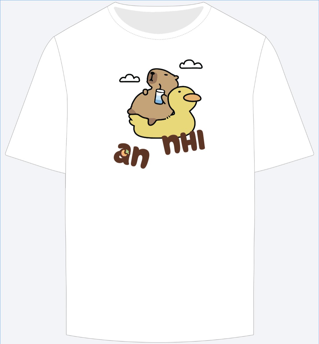 Mẫu Ao Thun Capybara, chuột lang nước, trending, hot, viral, xu hướng, thịnh hành — LayerPic