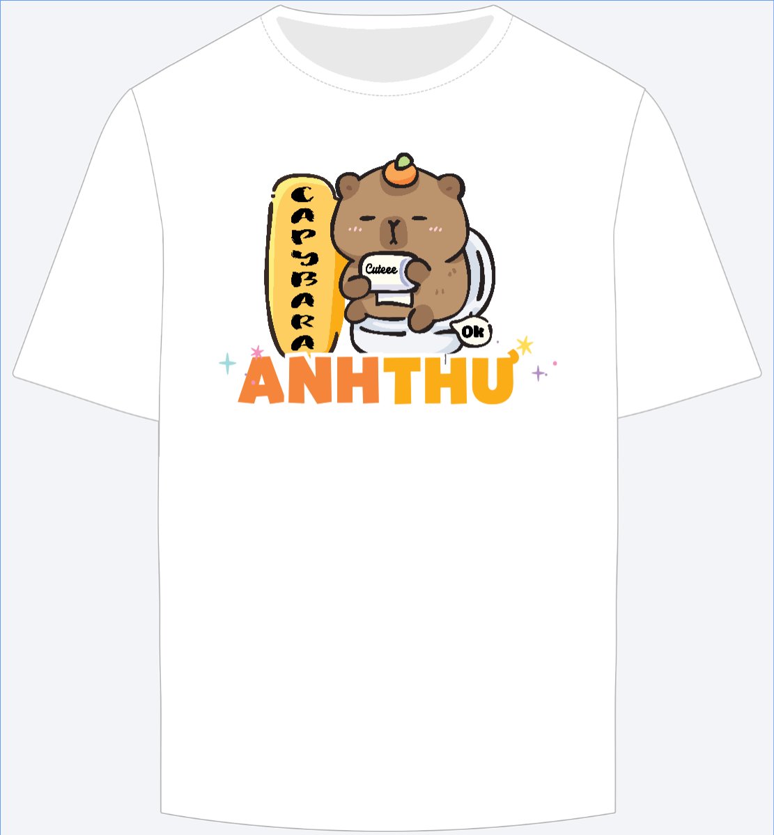 Mẫu Ao Thun Capybara, chuột lang nước, trending, hot, viral, xu hướng, thịnh hành — LayerPic