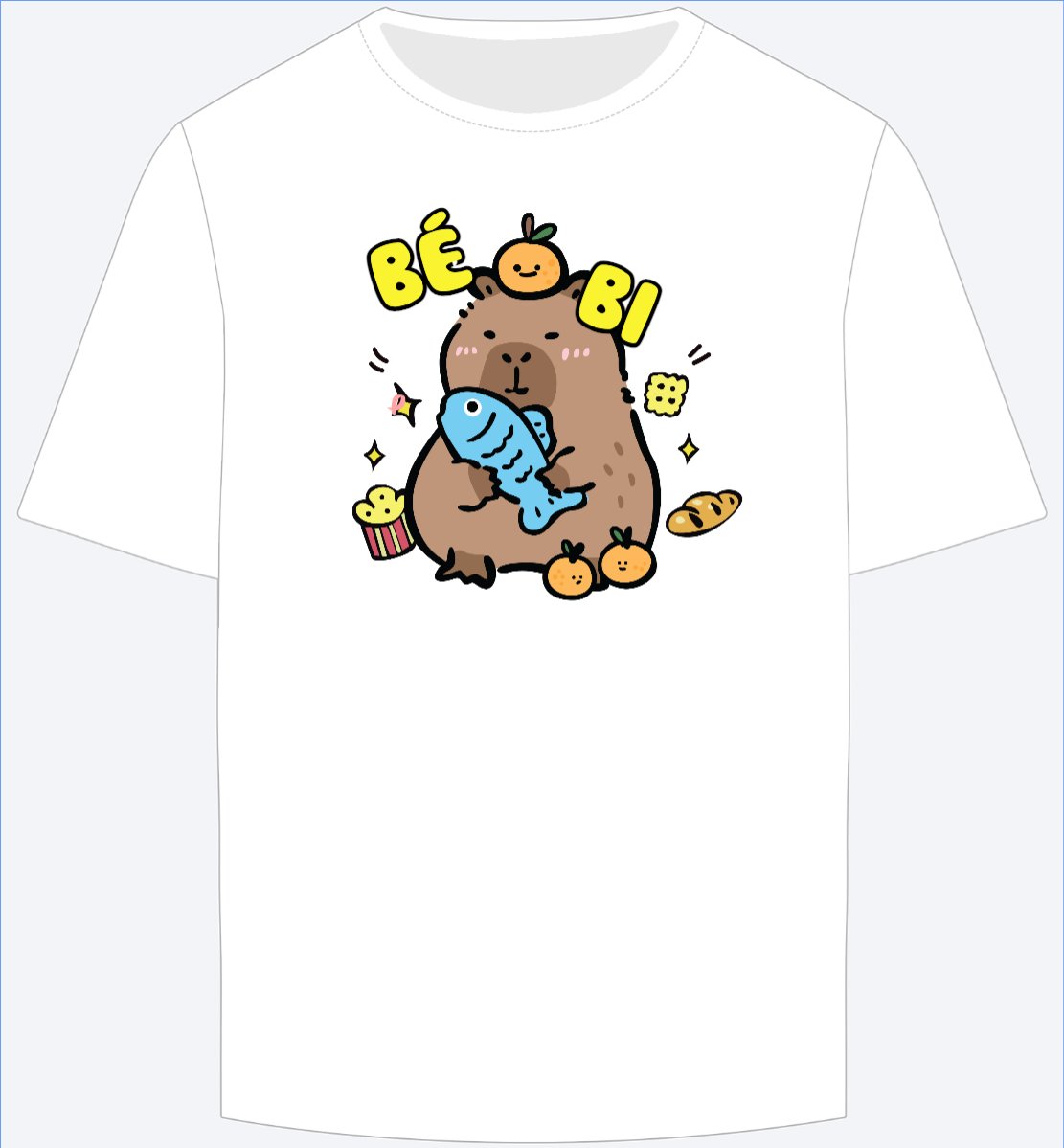 Mẫu Ao Thun Capybara, chuột lang nước, trending, hot, viral, xu hướng, thịnh hành — LayerPic