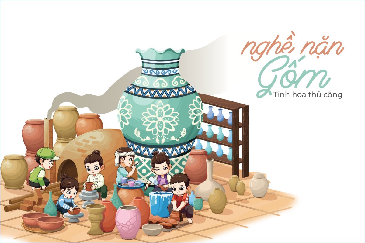 Nghề nặn gốm, làm gốm, Việt Nam, làng nghề, truyền thống, traditional, đơn giản, pottery making