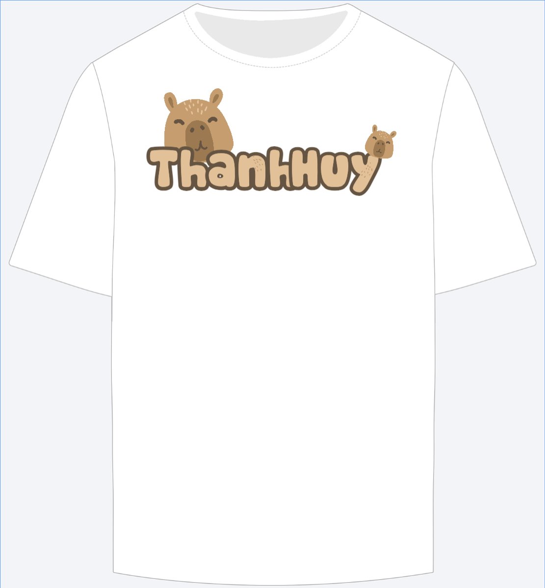 Mẫu Ao Thun Capybara, chuột lang nước, trending, hot, viral, xu hướng, thịnh hành — LayerPic