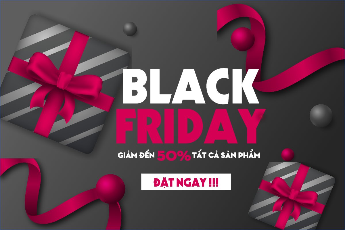 Mẫu Banner - Băng rôn Black Friday, sự kiện, event, chương trình, sale, thứ 6 đen tối — LayerPic