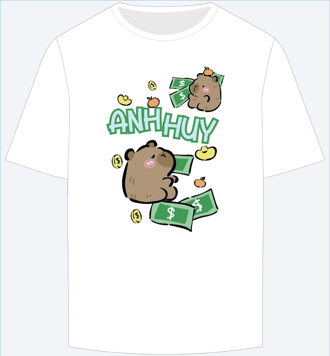 Mẫu Ao Thun Capybara, chuột lang nước, trending, hot, viral, xu hướng, thịnh hành — LayerPic
