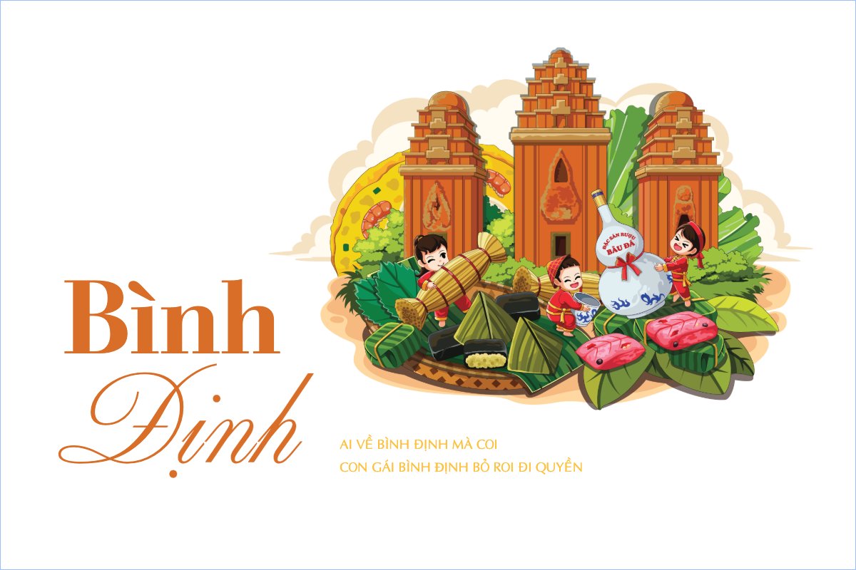Bình Định, Việt Nam, địa danh, du lịch, travel, dễ thương, cute, chibi, hoạt hình, cartoon