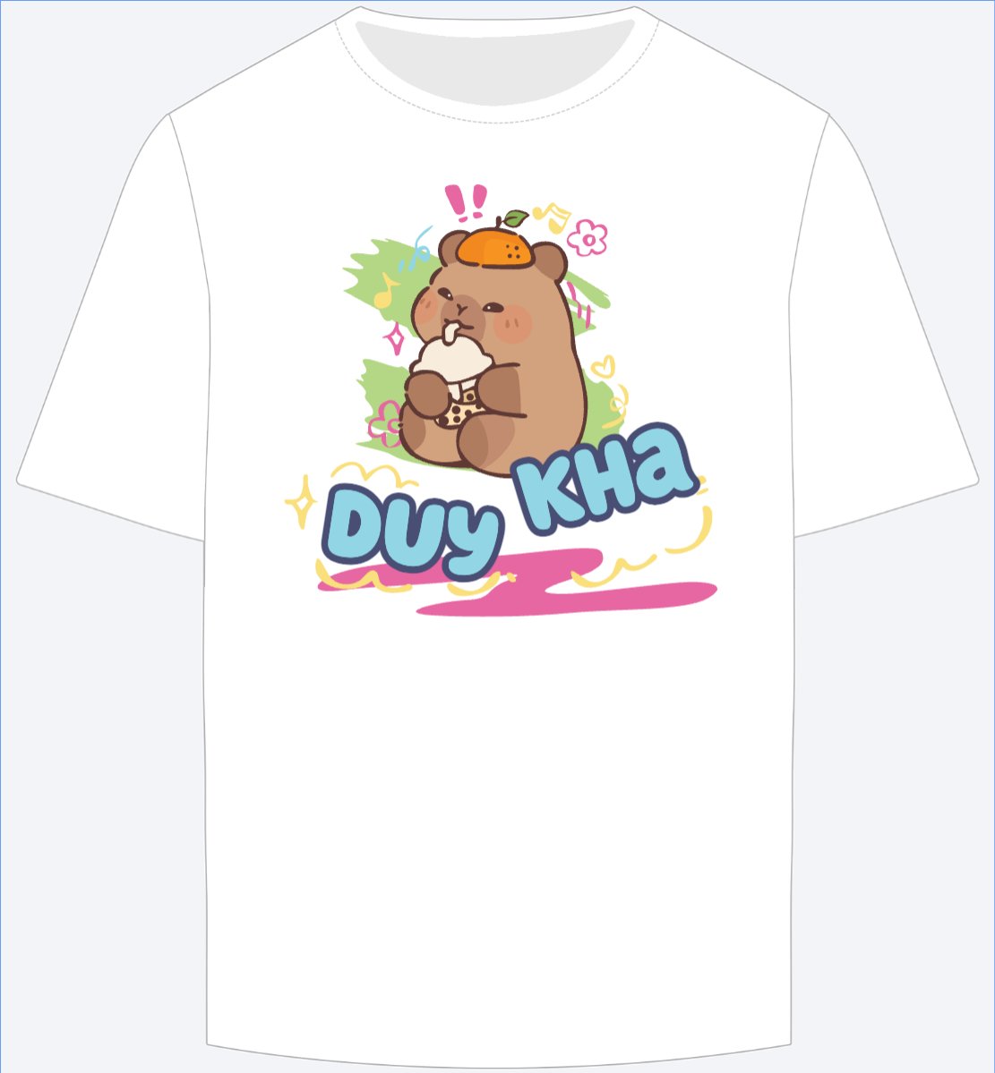 Mẫu Ao Thun Capybara, chuột lang nước, trending, hot, viral, xu hướng, thịnh hành — LayerPic