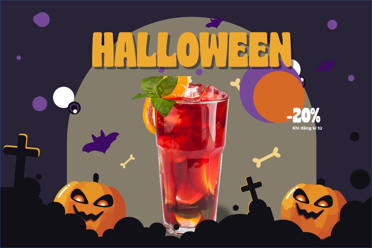 Halloween, Nước uống, juice, giải khát, F&B, drink