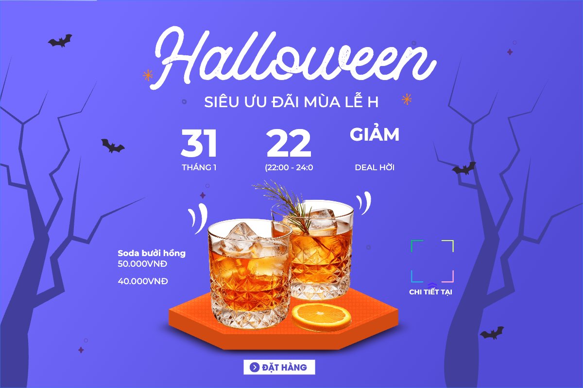 Halloween, Nước uống, juice, giải khát, F&B, drink, cà phê, trà sữa