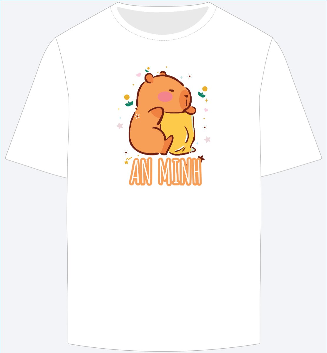 Mẫu Ao Thun Capybara, chuột lang nước, trending, hot, viral, xu hướng, thịnh hành — LayerPic