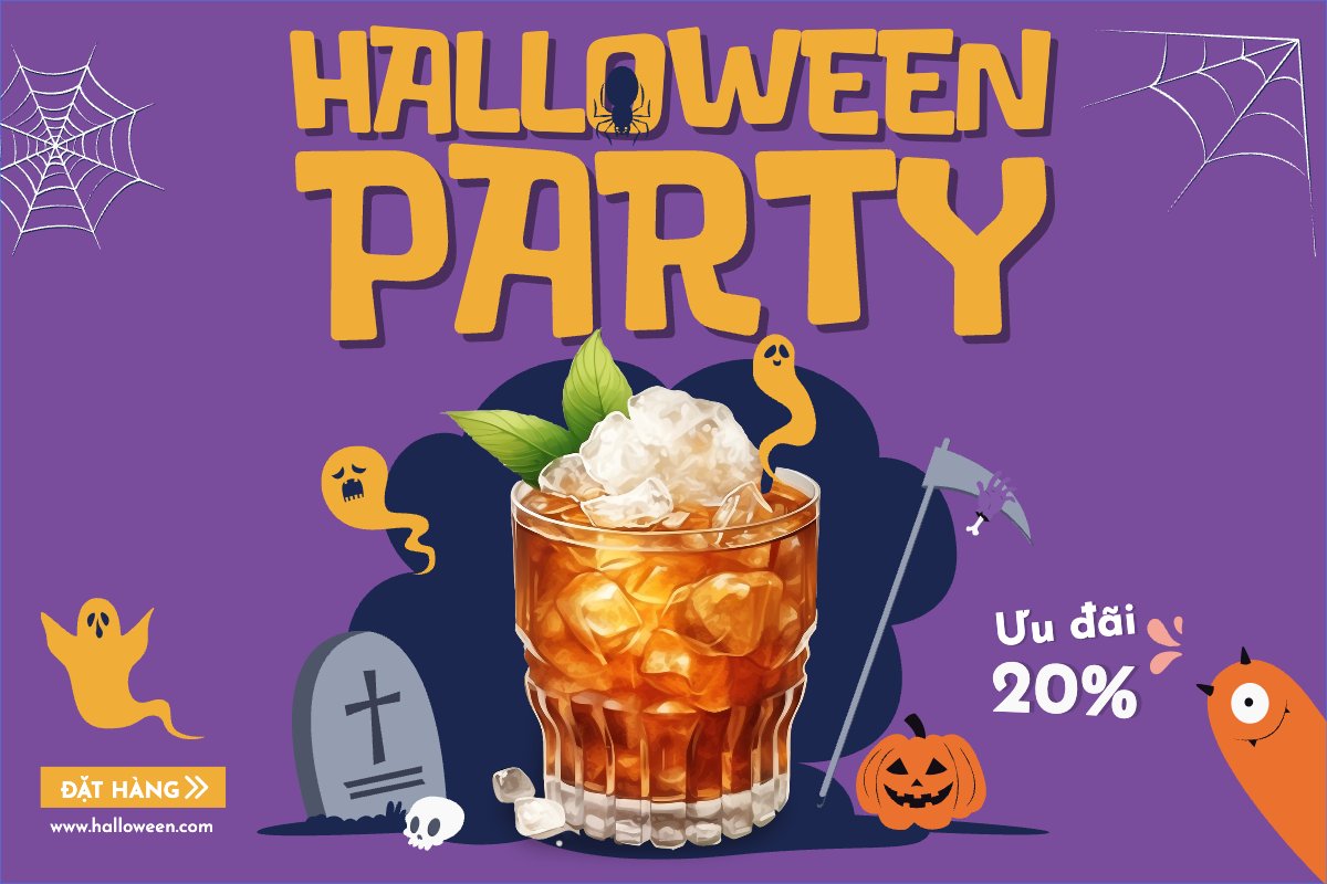 Halloween, Nước uống, juice, giải khát, F&B, drink