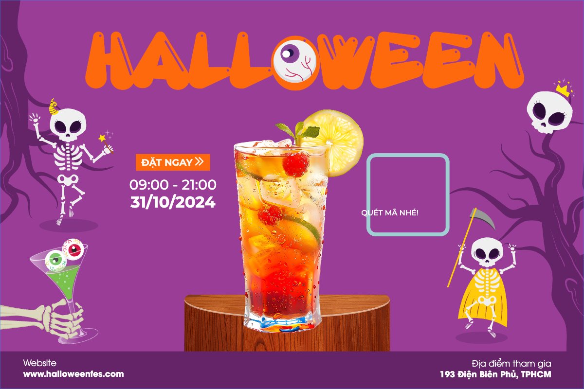 Halloween, Nước uống, juice, giải khát, F&B, drink