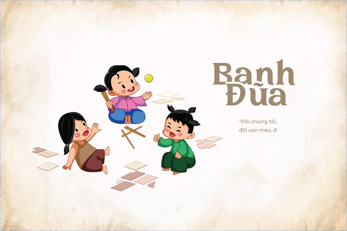 Mẫu Postcard Tuổi thơ, trò chơi dân gian, banh đũa, truyền thống, traditional, dân gian, cổ truyền, cổ điển — LayerPic