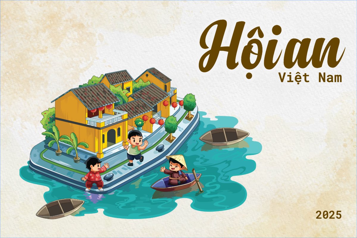 Hội An, dễ thương, cute, chibi, hoạt hình, cartoon,  cổ điển