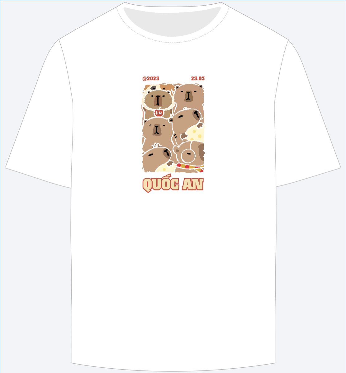 Mẫu Ao Thun Capybara, chuột lang nước, trending, hot, viral, xu hướng, thịnh hành — LayerPic