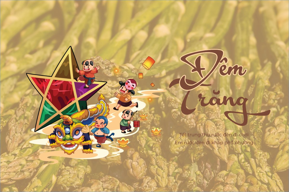 Mẫu Postcard Trung thu, mid autumn, truyền thống, traditional, dân gian, cổ truyền — LayerPic