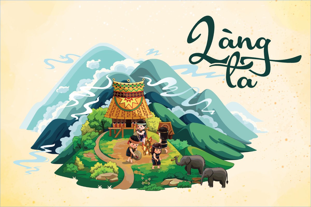 Mẫu Postcard Dân gian, truyền thống, folk, traditions, dễ thương, cute, chibi, hoạt hình, cartoon — LayerPic