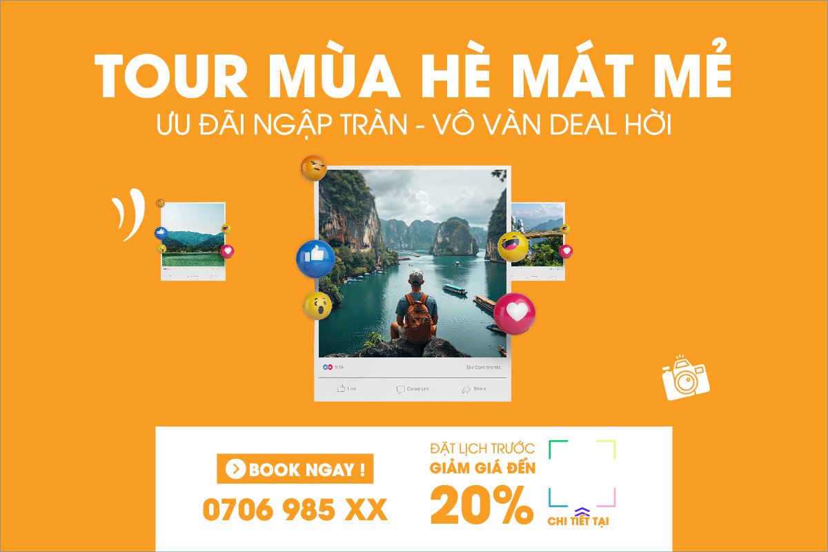 Mẫu Banner - Băng rôn Du lịch, travel, tourism, trải nghiệm, khám phá — LayerPic
