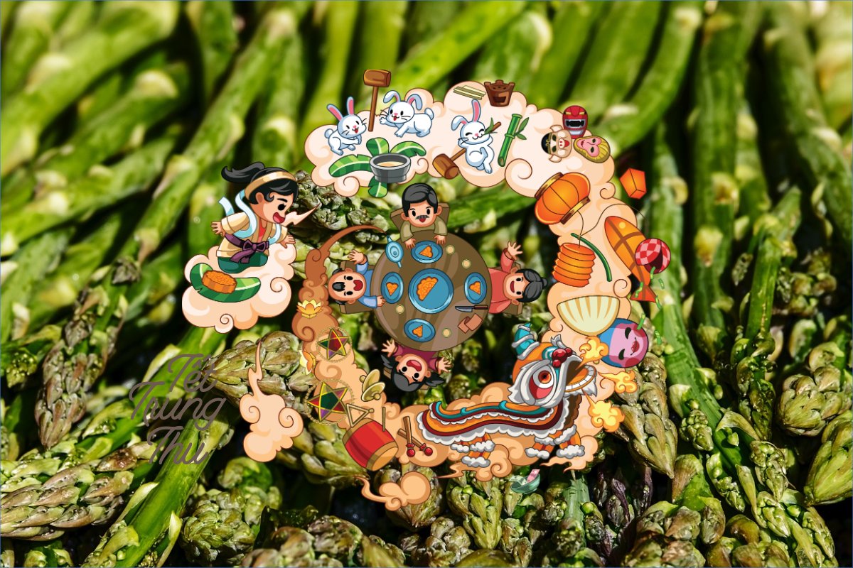 Mẫu Postcard Trung thu, mid autumn, truyền thống, traditional, dân gian, cổ truyền — LayerPic