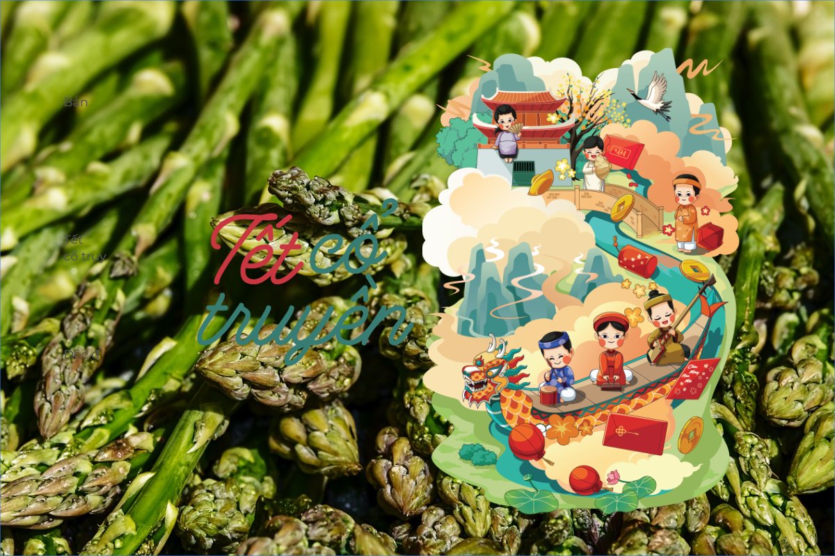 Mẫu Postcard Tết, xuân, truyền thống, traditional, dân gian, cổ truyền, sự kiện — LayerPic