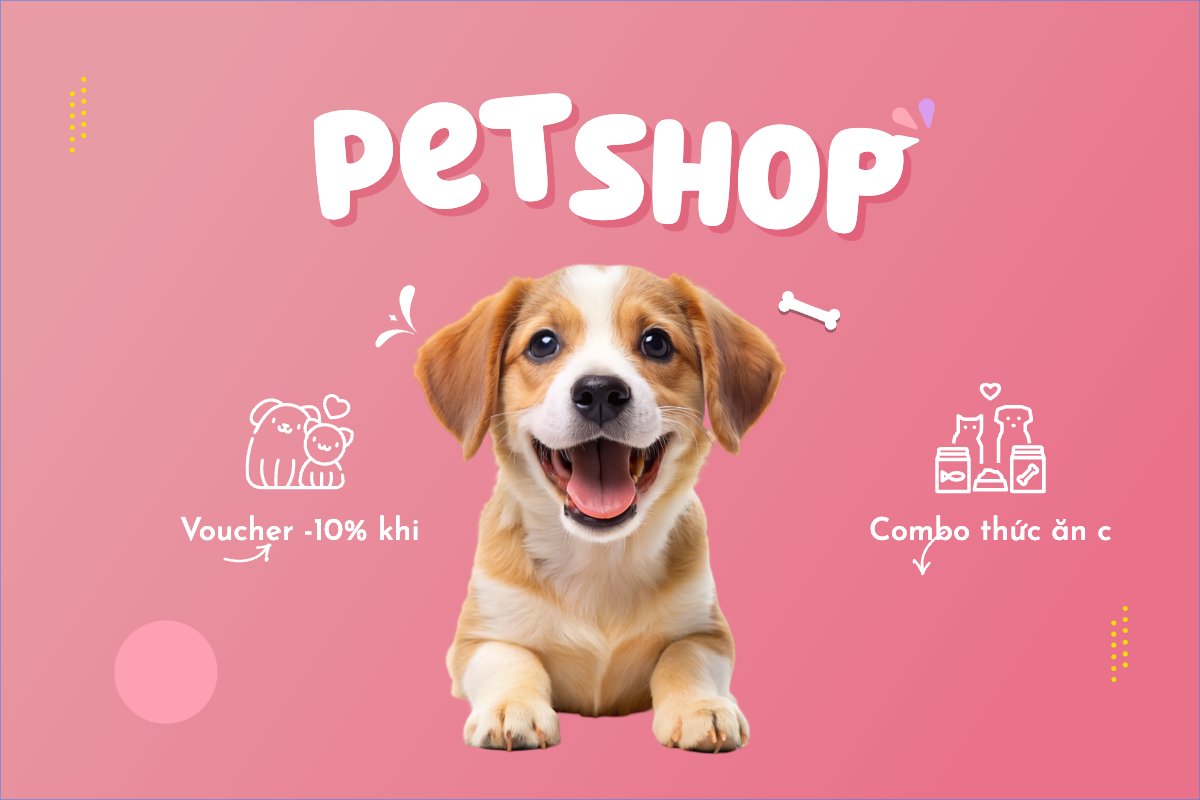 Mẫu Banner - Băng rôn Pet, thú cưng, thú nuôi, động vật, animal, dog, chó — LayerPic