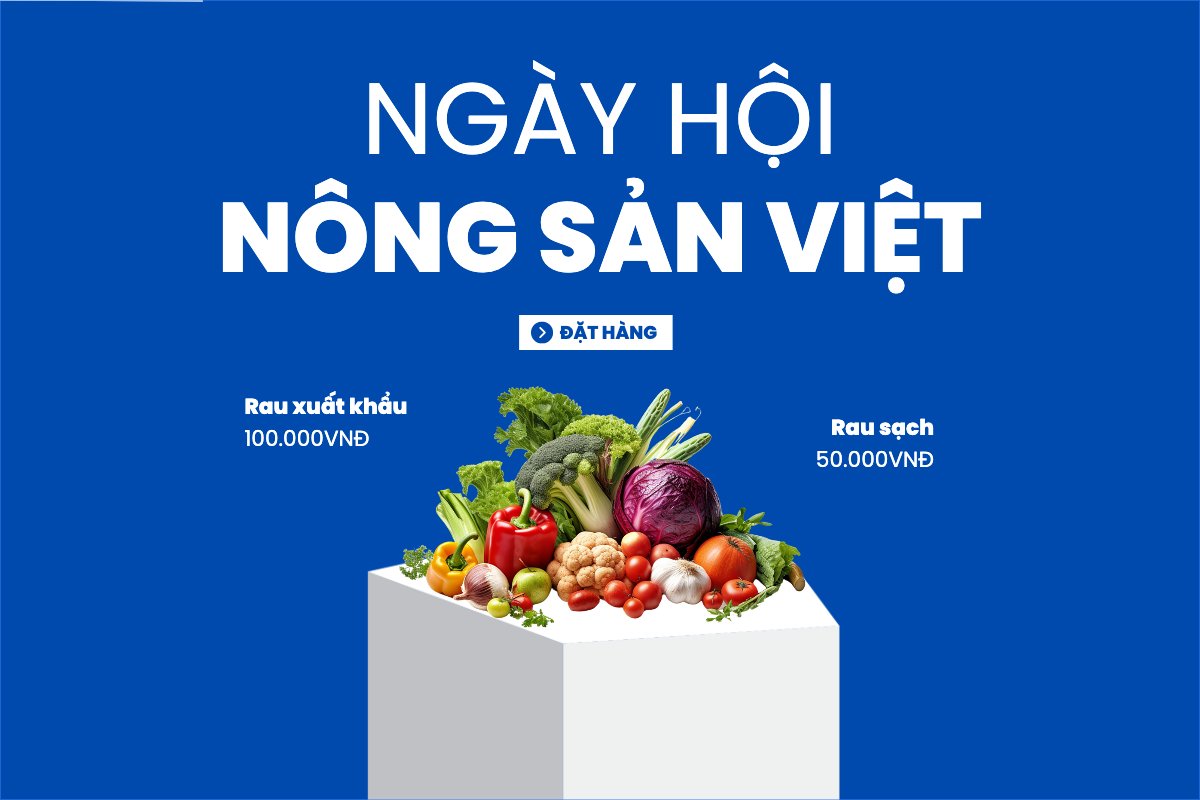 Mẫu Banner - Băng rôn Nông sản, agricultural, farm, rau củ, rau quả — LayerPic