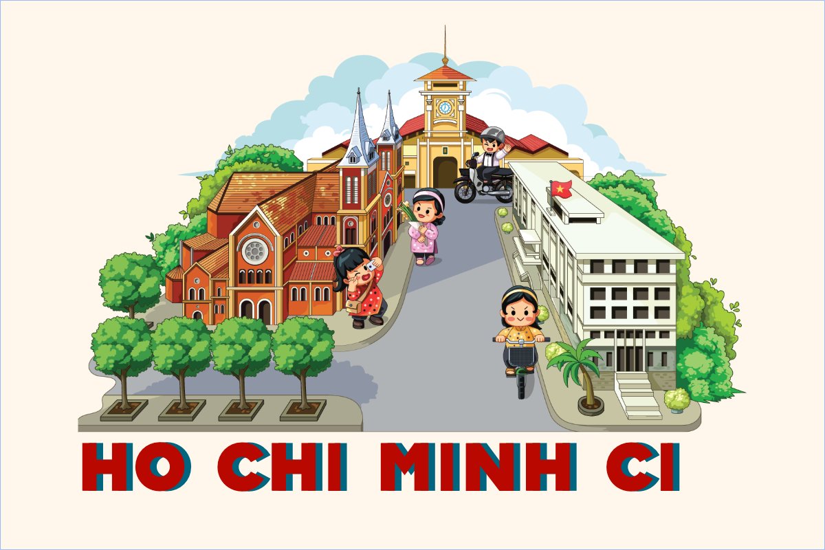 Mẫu Postcard Dân gian, truyền thống, folk, traditions, dễ thương, cute, chibi, hoạt hình, cartoon — LayerPic