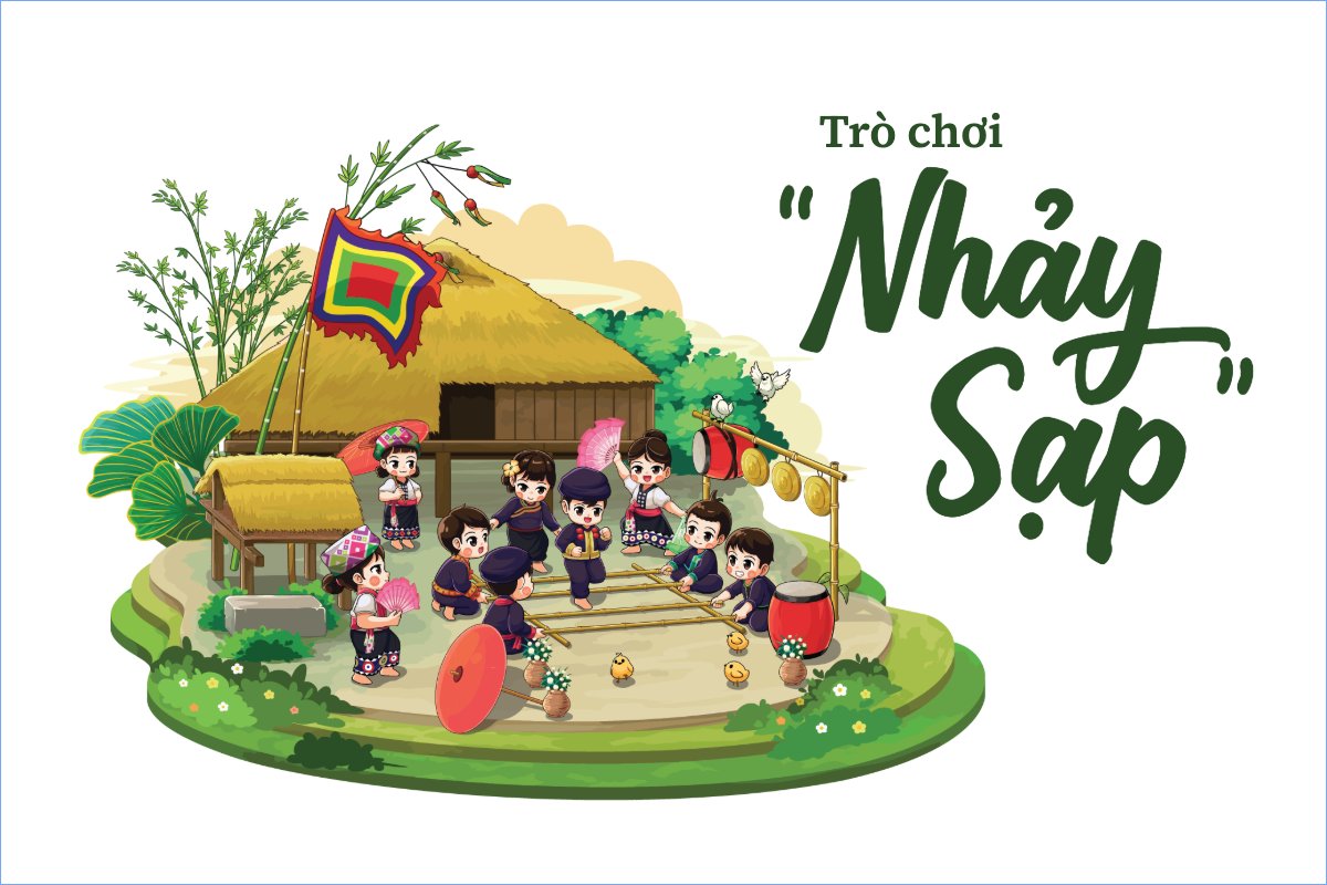 Mẫu Postcard Dân gian, truyền thống, folk, traditions, dễ thương, cute, chibi, hoạt hình, cartoon — LayerPic