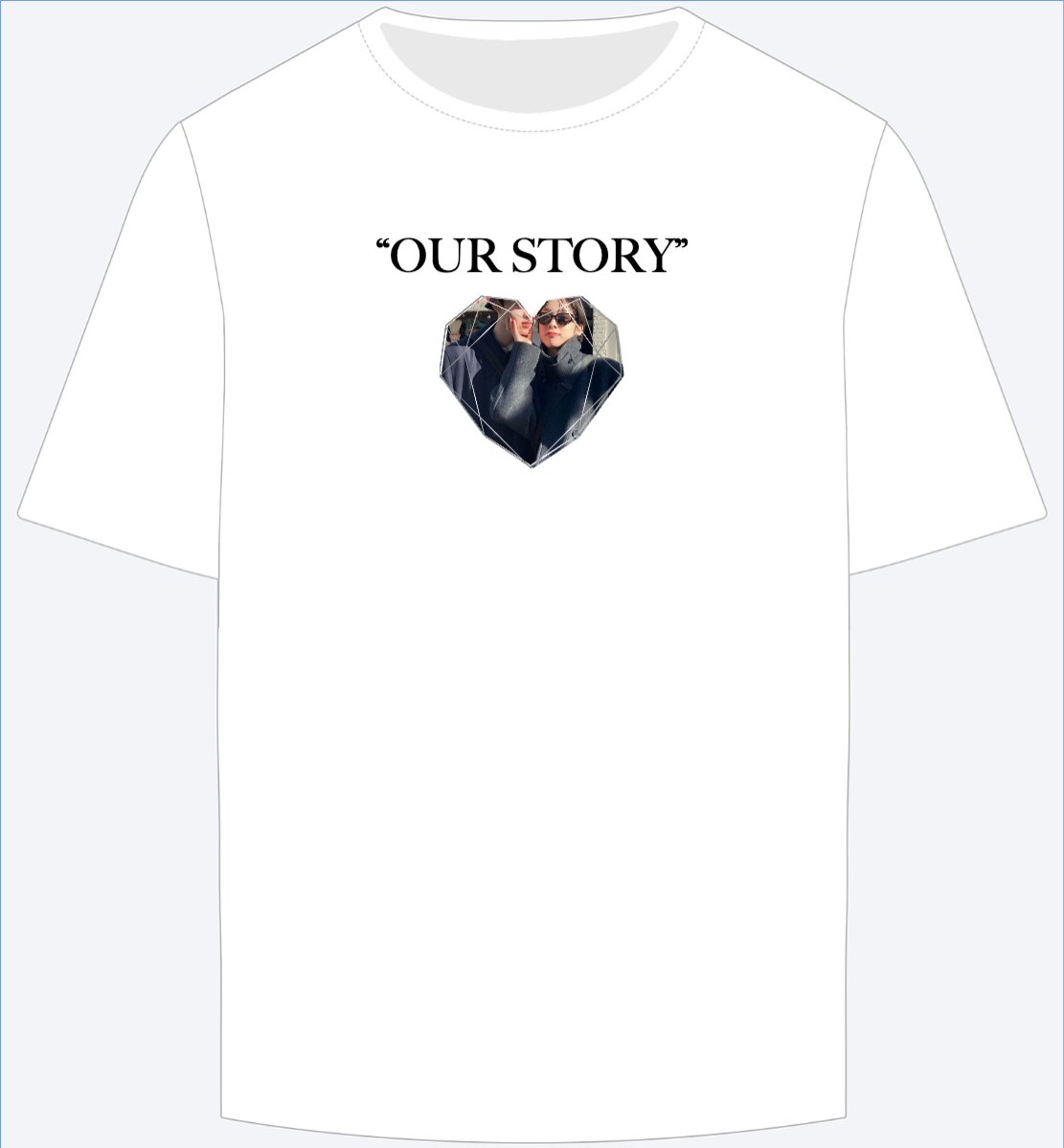 Mẫu Ao Thun Our story, cặp đôi, couple, đơn giản, tình yêu, love — LayerPic