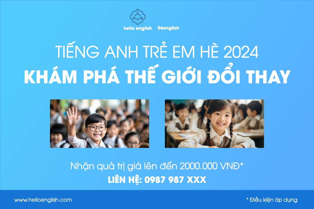 Mẫu Banner - Băng rôn Giáo dục, education, school, trường học, tựu trường, tiếng Anh — LayerPic