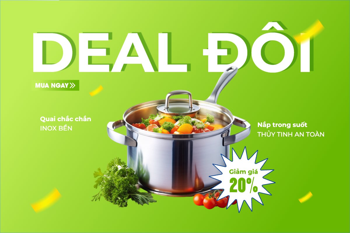 Mẫu Banner - Băng rôn Công nghệ, technology, điện tử, electronic, nồi inox, pot — LayerPic