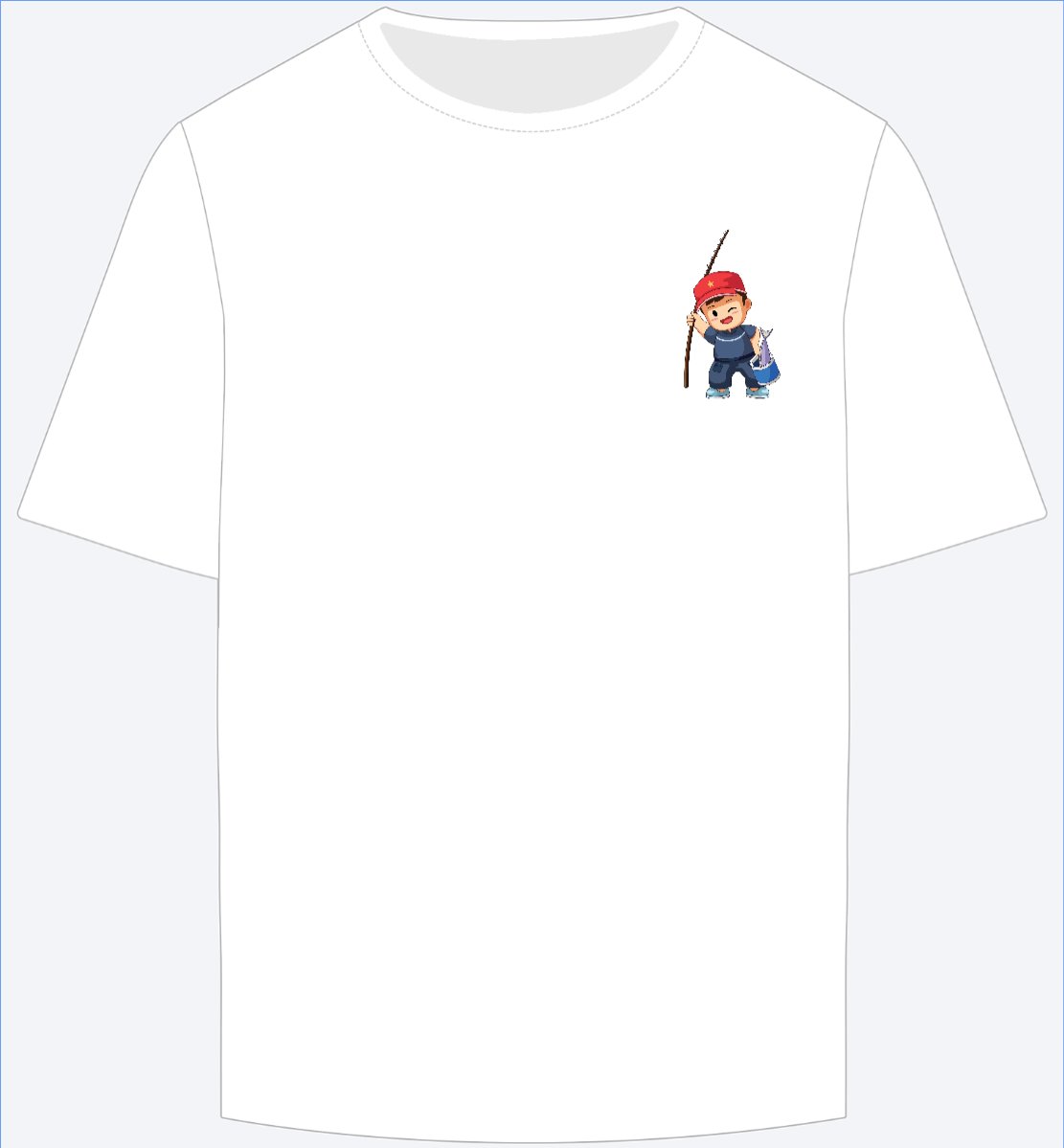 Mẫu Ao Thun Cậu bé, boy, câu cá, fishing, cá nhân, nhân vật, personal style, signature — LayerPic