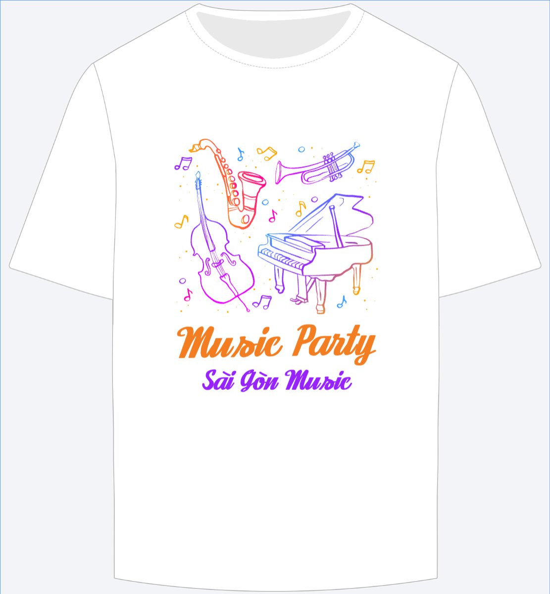 Mẫu Ao Thun Âm nhạc, music, music party, lễ hội, sự kiện, event — LayerPic