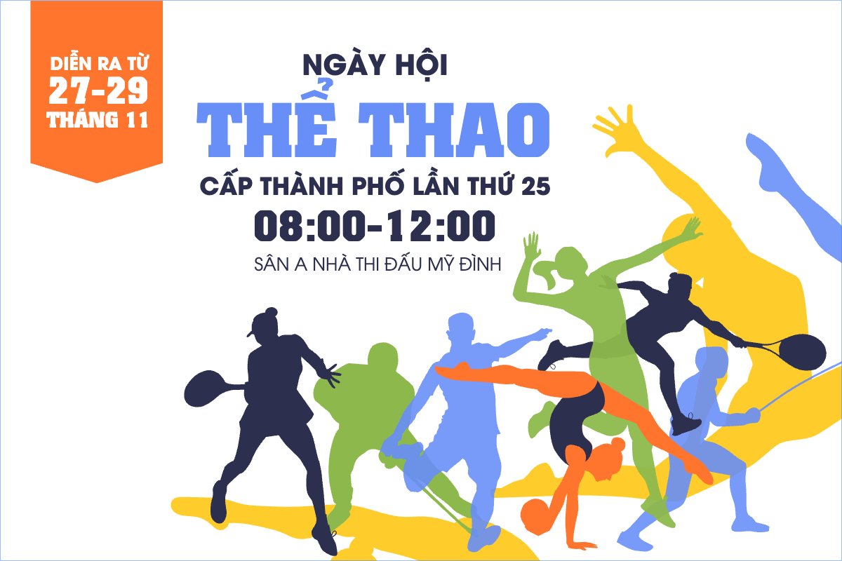 Mẫu Banner - Băng rôn Thể thao, sport, sự kiện, event, chương trình, sale, giải trí, entertainment — LayerPic