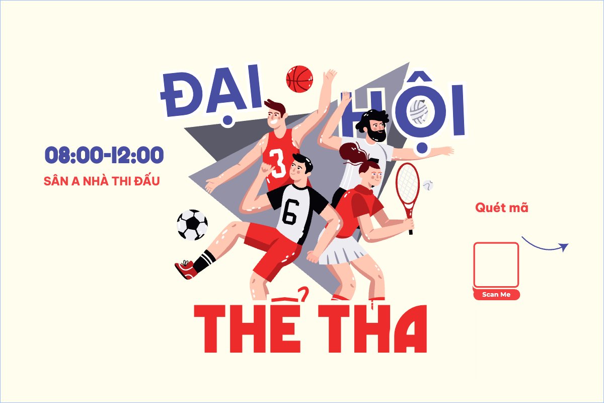 Mẫu Banner - Băng rôn Thể thao, sport, sự kiện, event, chương trình, sale, giải trí, entertainment — LayerPic