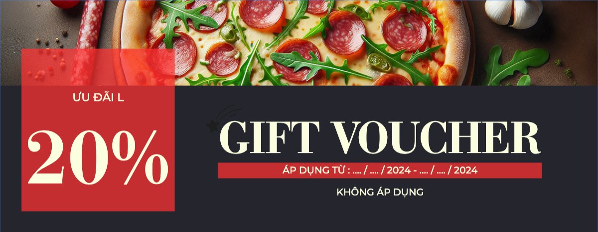 Mẫu Gift Voucher Đồ ăn, food, thực phẩm, ẩm thực, món ăn, F&B, nhà hàng, thức ăn — LayerPic