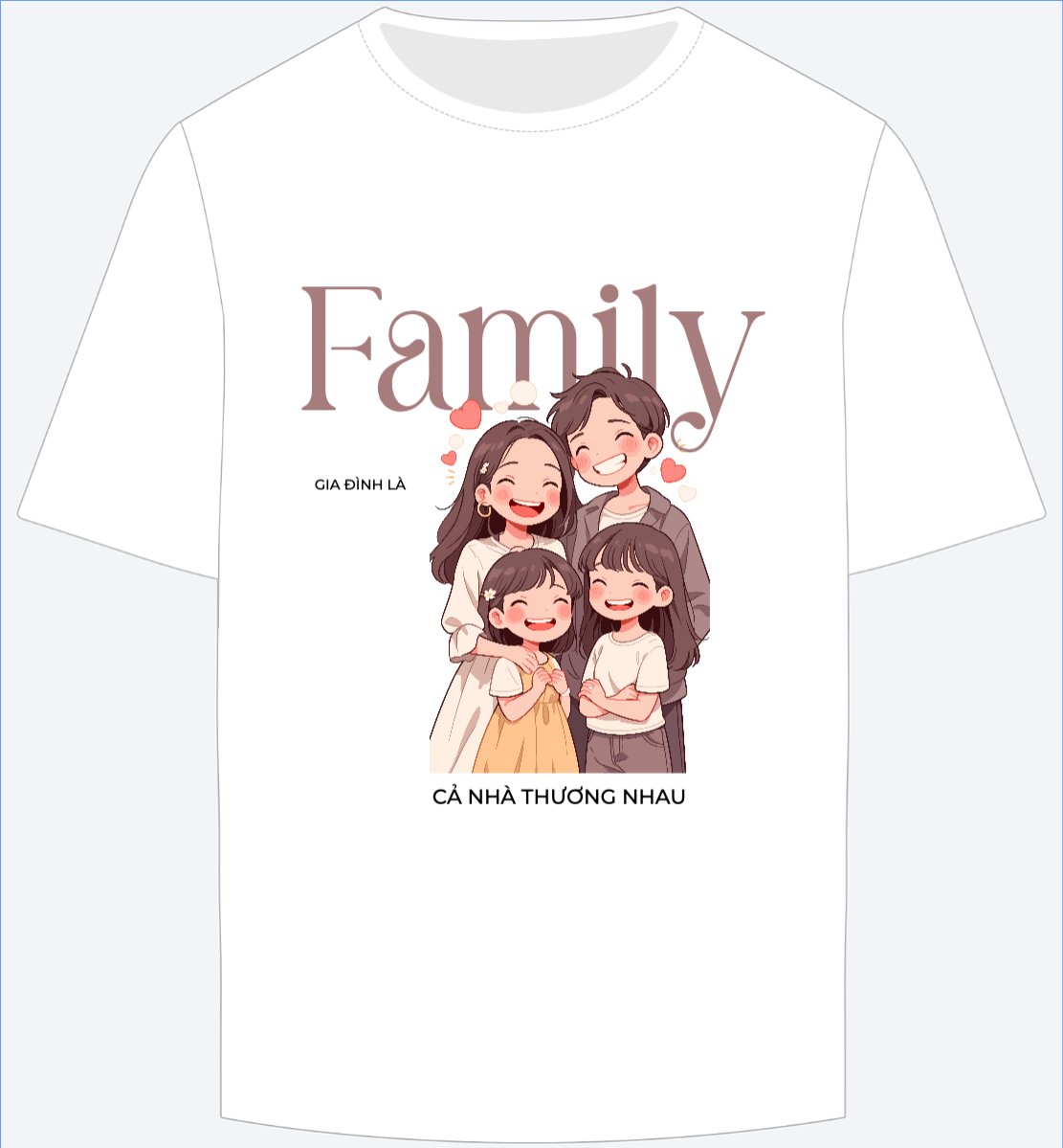 Mẫu Ao Thun Tình yêu, love, gia đình, family, nhà — LayerPic