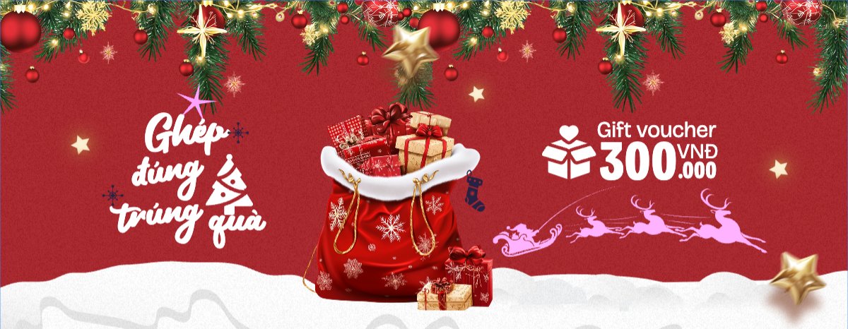 Mẫu Gift Voucher Ghép đúng trúng quà giáng sinh — LayerPic