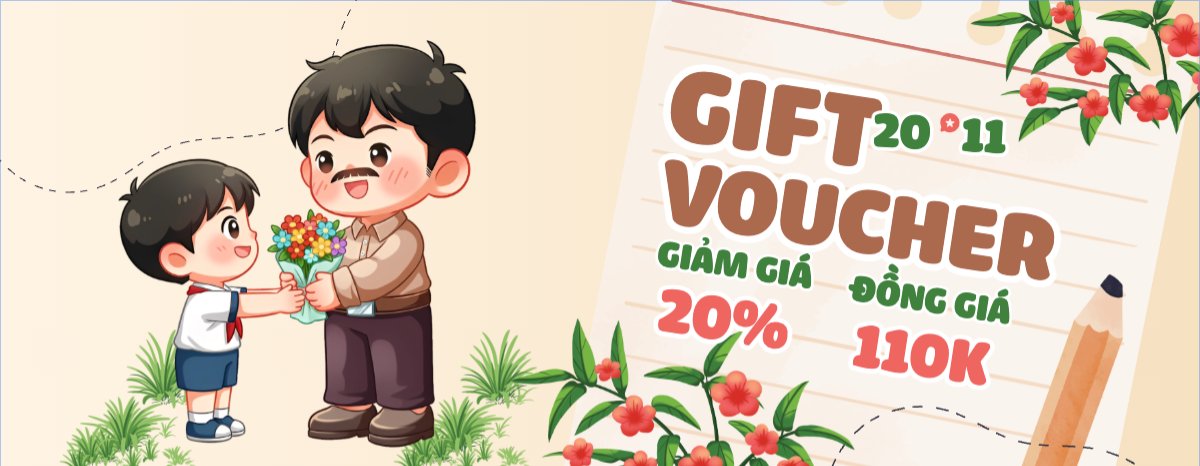 Mẫu Gift Voucher Giảm giá nhà giáo Việt Nam 20/11 — LayerPic