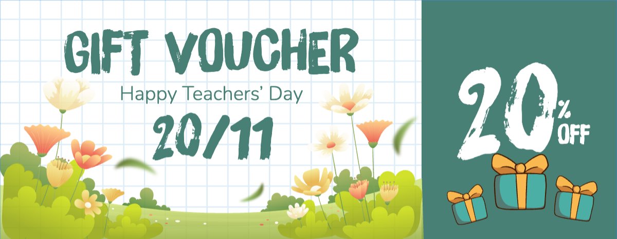 Mẫu Gift Voucher Phiếu giảm giá 20% — LayerPic