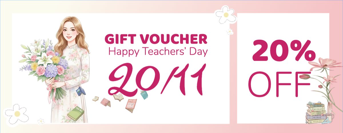 Mẫu Gift Voucher Giảm giá sách — LayerPic