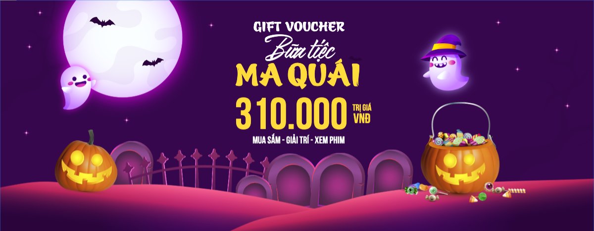 Mẫu Gift Voucher Halloween, lễ hội ma quái, sự kiện, event, thực phẩm, food, beauty, dễ thương, cute, chibi, hoạt hình, cartoon — LayerPic