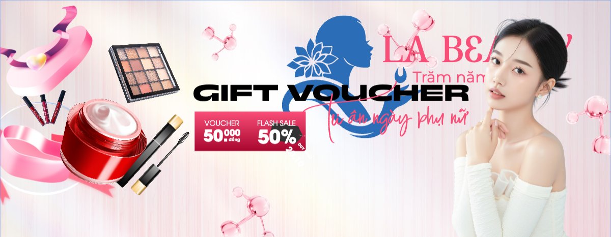Mẫu Gift Voucher 20/10, Ngày phụ nữ Việt Nam, Vietnamese Women's Day, phụ nữ, sự kiện, event, mỹ phẩm, làm đẹp, beauty, hiện đại, modern — LayerPic