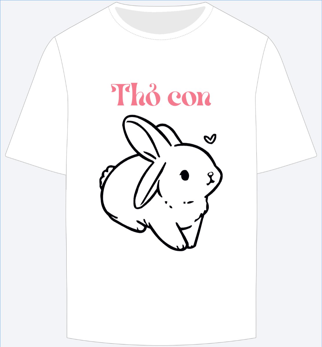 Mẫu Ao Thun Thỏ, bunny, Tình yêu, love cá nhân, nhân vật, personal style, signature — LayerPic