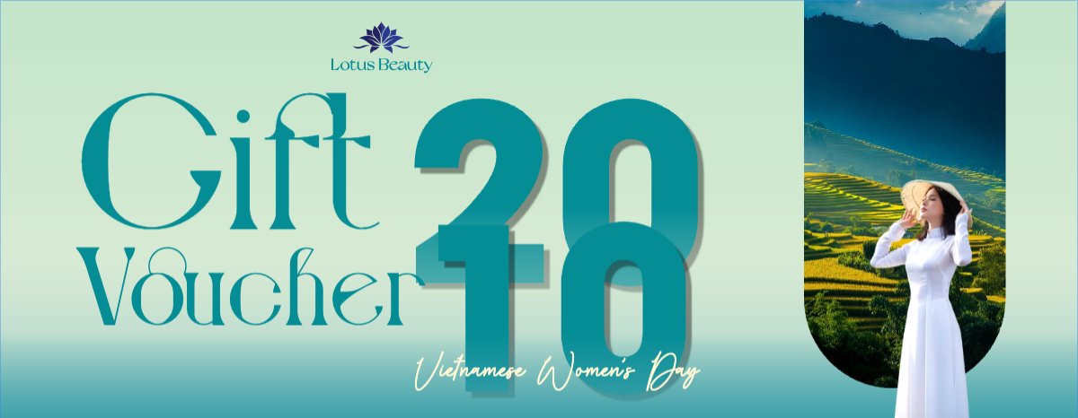 Mẫu Gift Voucher 20/10, Ngày phụ nữ Việt Nam, Vietnamese Women's Day, phụ nữ, sự kiện, event, mỹ phẩm, làm đẹp, beauty, hiện đại, modern — LayerPic